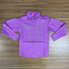 CAMISETE WEST COUNTRY INFANTIL LILAS BORDADA BOIADEIRA na internet