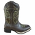 BOTA TEXANA MASCULINA COURO LEGÍTIMO CAFÉ BORDADO VERDE