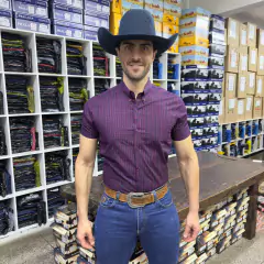 CAMISA MASCULINA XADREZ VERMELHO E MARINHO MANGA CURTA SLIM na internet