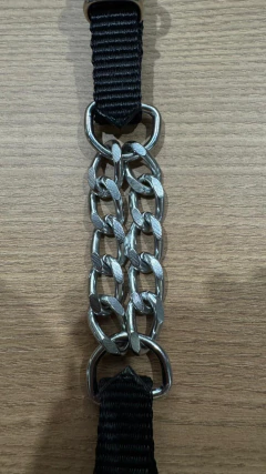 BARBELA DUAS CORRENTES BOOTS HORTSE NYLON PRETA na internet