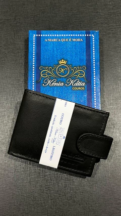CARTEIRA COURO LEGÍTIMO PASSADOR PRESSÃO PORTA DOCUMENTO CEDULAS - comprar online