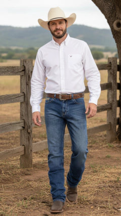 CALÇA MASCULINA RELAXED FIT MEDIUM BLUE S2 SELFF WESTERN - comprar online