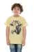 CAMISA INFANTIL MASCULINA AMARELA BUFÁLO ESTAMPADO