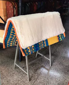 MANTA NAVAJO AMARELO/VERDE/AZUL BOOTS HORSE LÃ 34X36 na internet