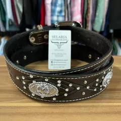 CINTO SELARIA GUIMARÃES ESTRELA PRATIADA APLIQUE STRASS - loja online