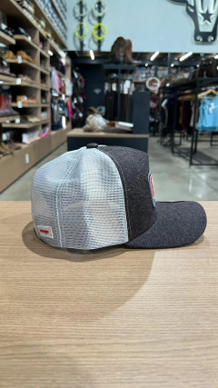 BONÉ WRANGLER MARROM TELA BRANCA BORDADO LONG LIVE COWBOYS - loja online