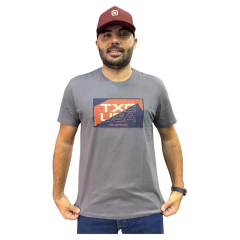 CAMISA TXC MASCULINA REGULAR ESTAMPADA TXC USA GRAFITE