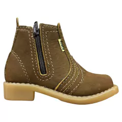 BOTINA INFANTIL UNISSEX NOBUCK TERRA COURO LEGITIMO ZÍPER
