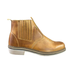 Botina Country De Couro Latego Whisky Original Unissex F1000