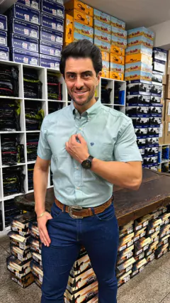 CAMISA RADADE MANGA CURTA XADREZ VERDE ÁGUA AMARELO BRANCO - comprar online