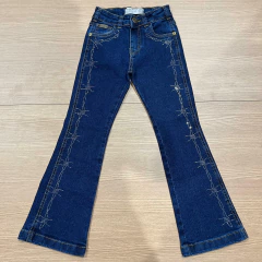 CALÇA INFANTIL FEMININA PURA RAÇA BOOT CUT STRASS ARAME FAR - comprar online