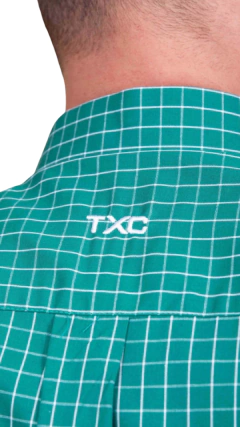 CAMISA X-SIZE TXC MASCULINA XADREZ MANGA CURTA VERDE na internet