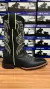 BOTA TEXANA FEMININA COURO LEGITIMO PRETO BORDADO VERDE AGUÁ - comprar online