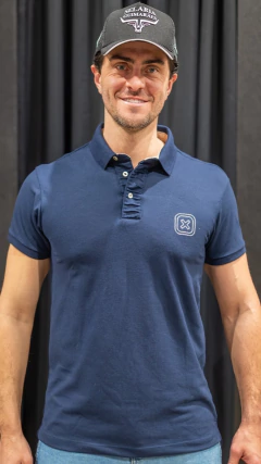 CAMISA GOLA POLO TXC MASCULINA REGULAR LOGO BORDADA MARINHO - comprar online