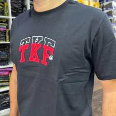 CAMISA THANKFIELD MASCULINA PRETA BORDADA TKF VERMELHA - comprar online