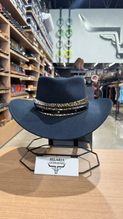 CHAPEU MARRUA ABA 8,5 BLUE NAVY FORRADO 3 BANDINHAS C/ CAIXA - loja online