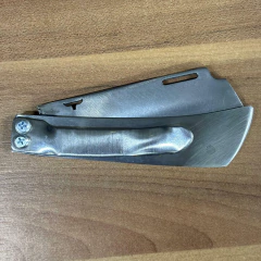 CANIVETE ARTESANAL GRANDE CABO DE AÇO INOX LÂMINA QUADRADA - comprar online