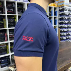 CAMISA MASCULINA GOLA POLO THANKFIELD BORDADA AZUL MARINHO - loja online