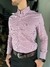 CAMISA MASCULINA XADREZ SLIM MANGA LONGA VIOLETA E BRANCO na internet