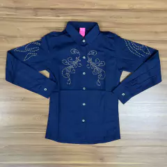 CAMISETE WEST COUNTRY INFANTIL MARINHO BORDADO BOIADEIRA na internet