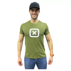 CAMISETA TXC MASCULINA CUSTOM LOGO ESTAMPADO VERDE MILITAR