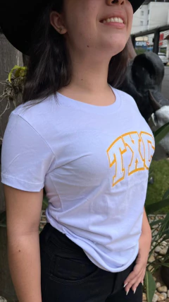 CAMISETA FEMININA TXC SLIM FIT FIO 30 BORDADA BRANCA - loja online