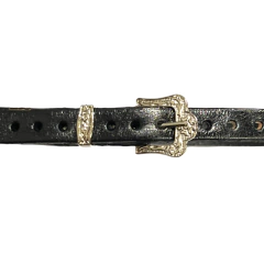 BANDINHA PARA CHAPÉU COURO LEGITIMO PEDRARIA DOURADA STRASS - comprar online