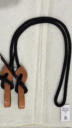 CONJUNTO REDEA BOOTS HORSE PRETO 2,60M + PONTEIRA BALAIADO MANGA LARGA MARCHADOR