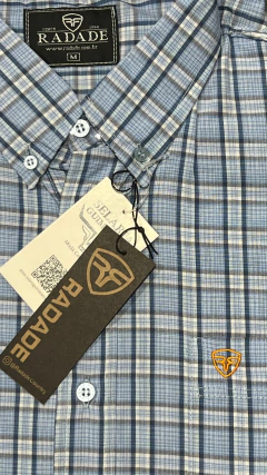 CAMISA RADADE MANGA LONGA XADREZ AZUL BRANCO MARINHO - comprar online