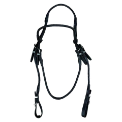 CABEÇADA NORDESTE EM COURO TRANÇADO ARTESANALMENTE PRETA na internet