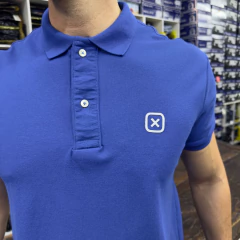 CAMISA GOLA POLO TXC MASCULINA AZUL CUSTOM BORDADO na internet