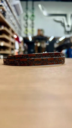 BANDINHA PARA CHAPÉU COURO LEGITIMO REBAIXADO ARAME FARPADO