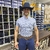 CAMISA MASCULINA XADREZ AZUL ESCURO E CLARO MANGA CURTA SLIM na internet