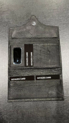 CARTEIRA GOYAZES BOVINA BISON PRETO ATANADO BOVINO C-2514 na internet