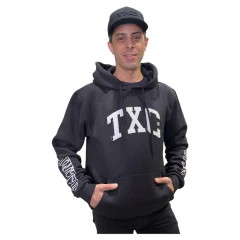 MOLETOM TXC MASCULINO CUSTOM PRETO UNITED STYLES BRANCO