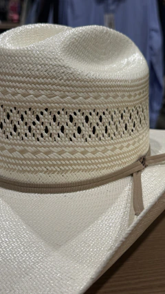 CHAPÉU TOMAHAWK PALHA NATURAL COPA 11 ABA 10 BANDINHA BEGE - loja online