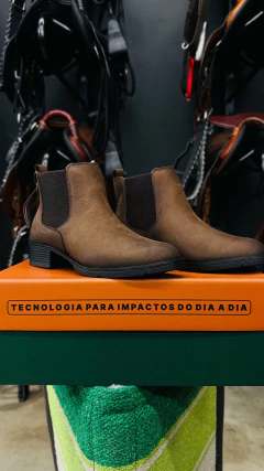 BOTINA ANTI IMPACTOS DIA A DIA SOLLU BOOTS COURO OLEO BROWN