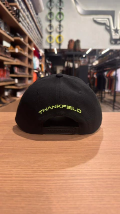 BONÉ THANKFIELD PRETO E VERDE COM LOGO FRONTAL - loja online