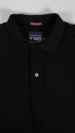 CAMISA GOLA POLO TXC MASCULINA REGULAR LOGO APLICADA PRETA - comprar online