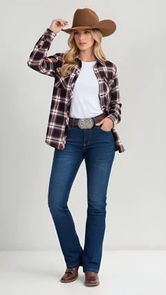 CALÇA JEANS FEMININA LYCRA 09M WESTERN WOMEN WRANGLER AZUL