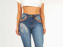 CALÇA OX HORNS FEMININA HIPER STONE COM BORDADO CAVALO