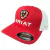 BONÉ ARIAT IMPORTADO ORIGINAL VERMELHO E BRANCO FECHADO