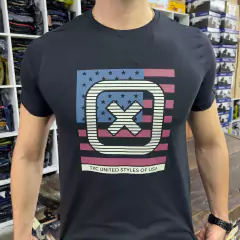 CAMISA TXC MASCULINA PRETO RECULAR CUSTOM UNITED STYLES USA - SELARIA GUIMARÃES