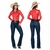 CALÇA SELVAGEM FEMINIA COM LYCRA BOOT CUT LEVANTA BUMBUM