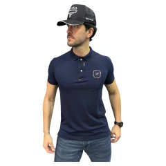 CAMISA GOLA POLO TXC MASCULINA MARINHO EXTRA BORDADA