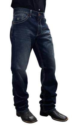 CALÇA MASCULINA TEXAS HEART REFORÇADA BOLSO BORDADO JEANS - comprar online