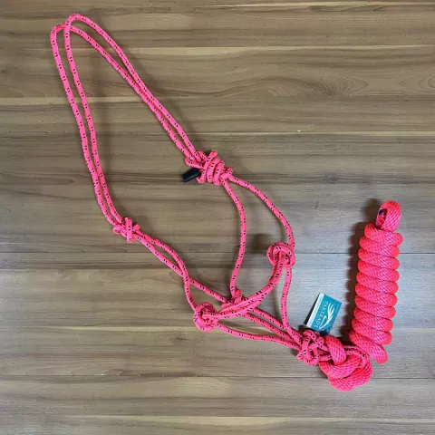 CABRESTO IMPORTADO PARTRADE ROSA NYLON FINO COM CABO