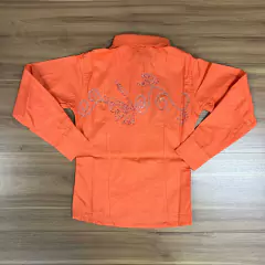 CAMISETE WEST COUNTRY INFANTIL LARANJA BORDADO FRENTE COSTAS - SELARIA GUIMARÃES