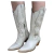 BOTA TEXANA VIMAR BICO FINO MILANO GELO RIBITE BORDADO ZÍPER