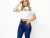 CALÇA OX HORNS FEMININA BLUE AMACIADO C/ BORDADOS PEDRARIAS - SELARIA GUIMARÃES